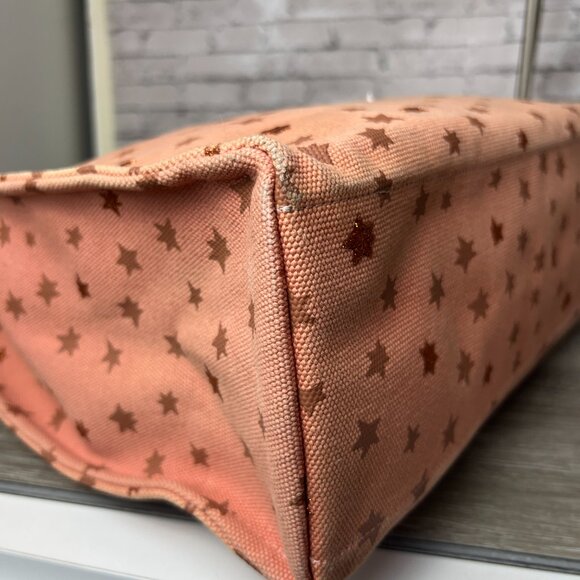 Rare Coach Unicorn Stars Pink Canvas Tote Purse Bag Rare - Picture 3 of 5